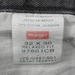 画像4: 00's Wrangler 97601CB ブラックデニムパンツ "W32 L30" (4)