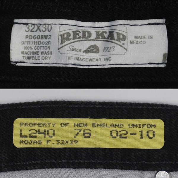 画像4: 00's RED KAP ブラックデニムパンツ "W32 L30" (4)