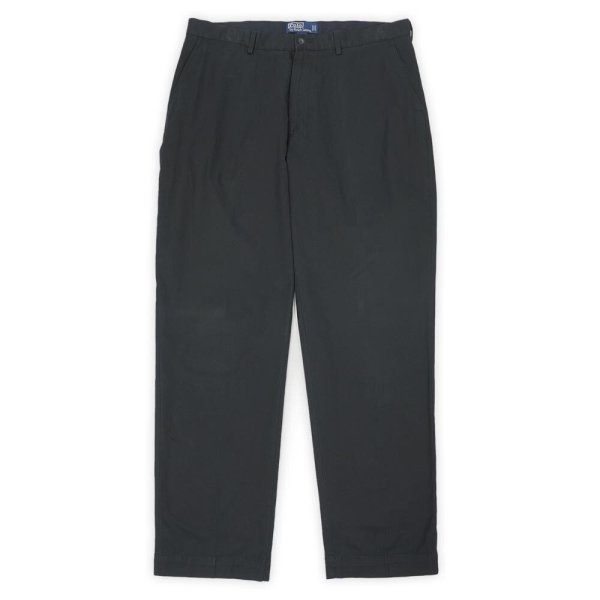 画像1: 90's Polo Ralph Lauren ノータック チノトラウザー "BLACK / W36 L32" (1)