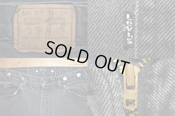 画像4: 80's Levi's 40552-4159 サスペンダーボタン付き ブラックデニムパンツ “MADE IN USA” (4)