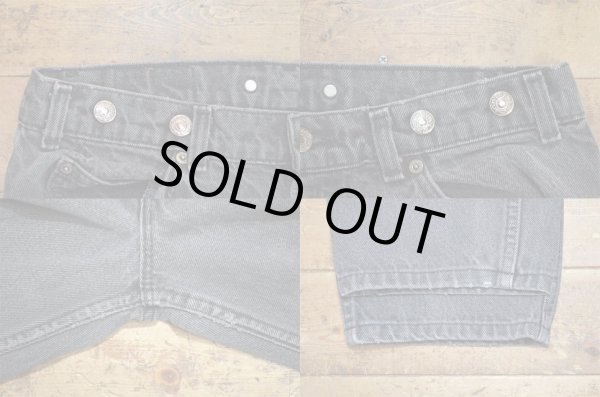 画像5: 80's Levi's 40552-4159 サスペンダーボタン付き ブラックデニムパンツ “MADE IN USA” (5)