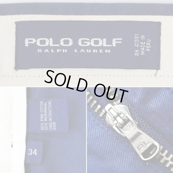 画像3: 90's Polo Ralph Lauren ノータック チノショーツ "POLO GOLF / NAVY" (3)