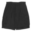 画像1: 00's TRUTUS Blancarra 1タック カーゴショーツ "BLACK / Linen×Rayon" (1)