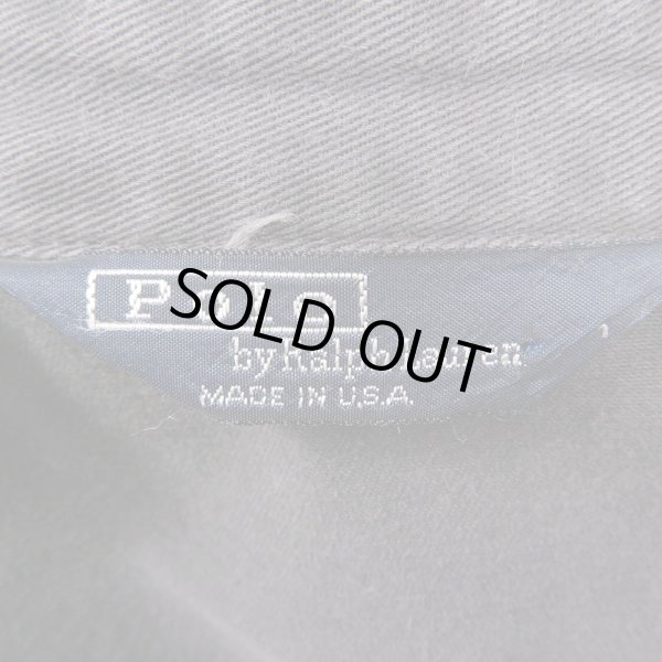 画像4: 90's Polo Ralph Lauren コットンツイル スウィングトップ “BLACK / MADE IN USA” (4)