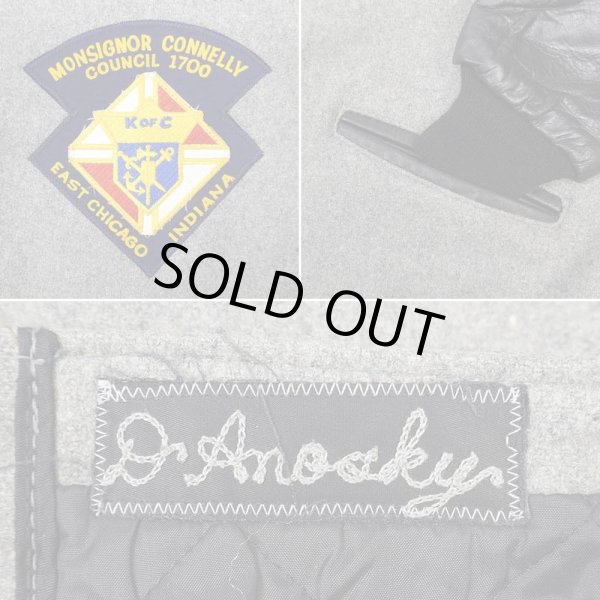 画像4: 70's DeLong レザー切り替え ロングスタジャン (4)