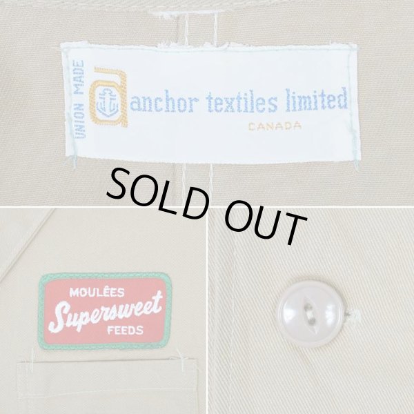 画像3: 60's Anchor textiles limited ワークジャケット "MADE IN CANADA / DEADSTOCK" (3)