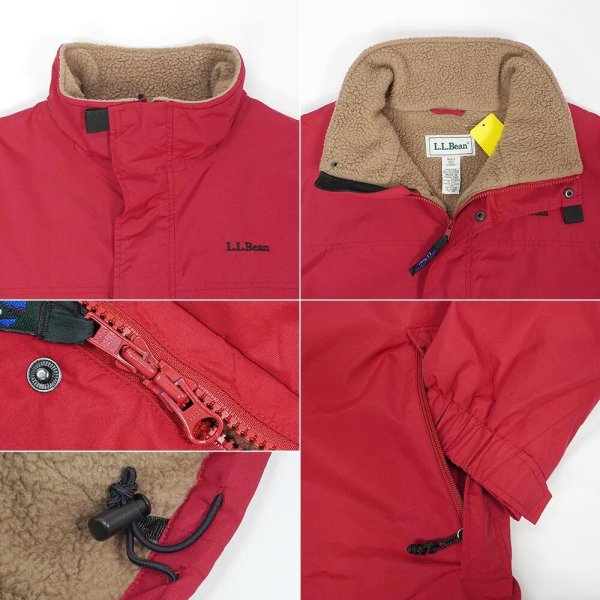 画像4: 90's L.L.Bean フリースライナー ゴアテックスジャケット "RED" (4)