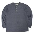 画像1: 90's BASIC EDITIONS L/S ヘンリーネックカットソー "HEATHER NAVY" (1)