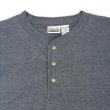 画像2: 90's BASIC EDITIONS L/S ヘンリーネックカットソー "HEATHER NAVY" (2)