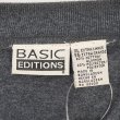 画像3: 90's BASIC EDITIONS L/S ヘンリーネックカットソー "HEATHER NAVY" (3)