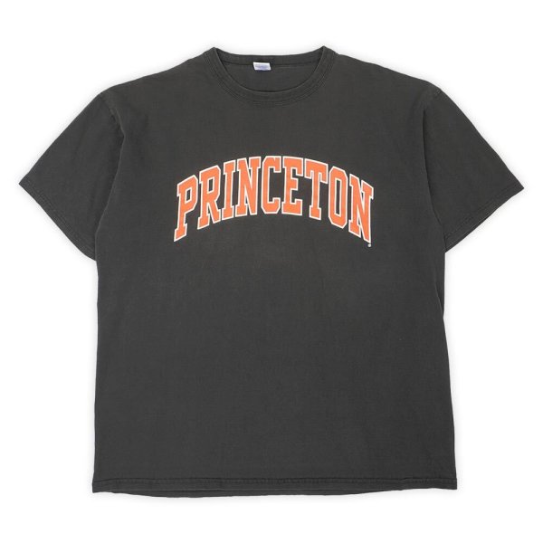 画像1: 90-00's PRINCETON カレッジプリントTシャツ "RUSSELL body / FADE BLACK" (1)