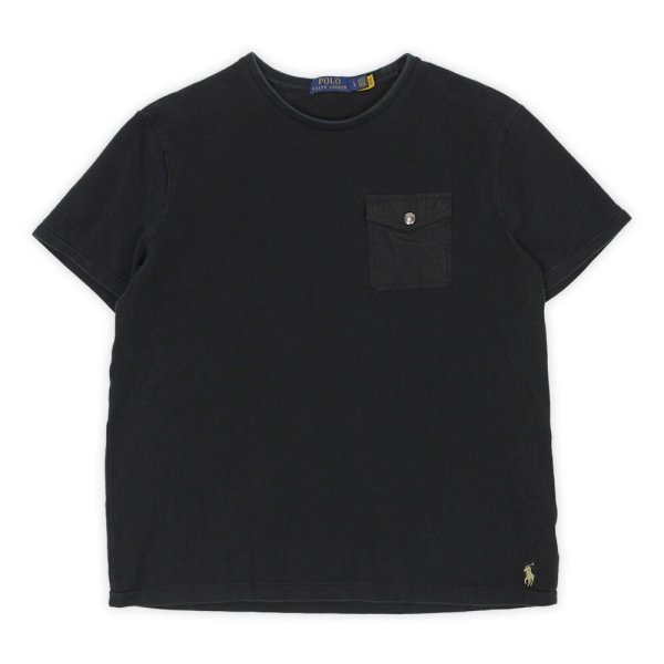 画像1: 00's Polo Ralph Lauren コットンピケ ポケットTシャツ "裾ポニー" (1)