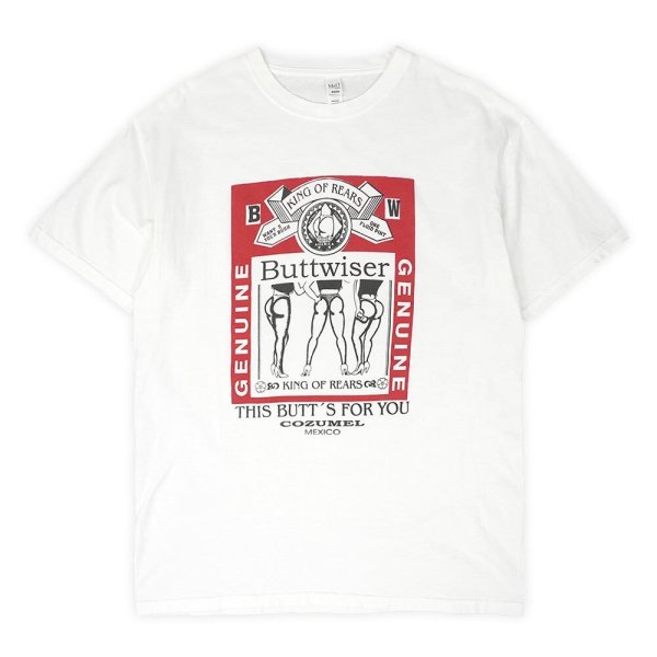 画像1: 00's Buttwiser プリントTシャツ (1)