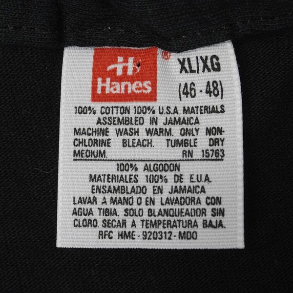 画像2: 90's Hanes ポケットTシャツ "BLACK / DEADSTOCK" (2)