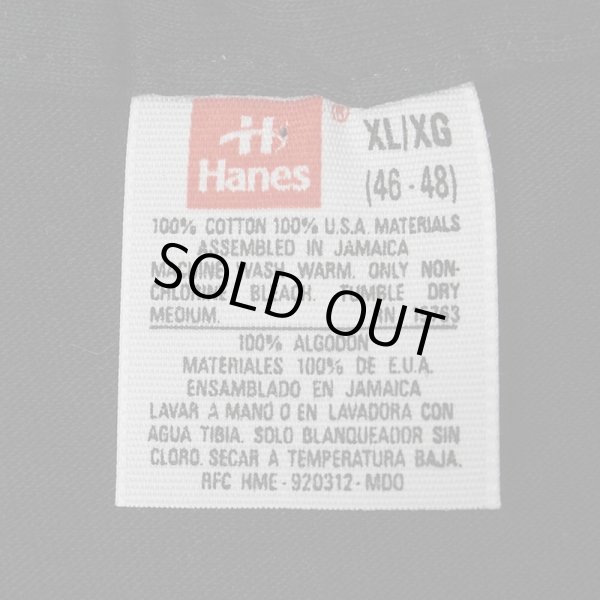 画像2: 90's Hanes ポケットTシャツ "BLACK / DEADSTOCK" (2)