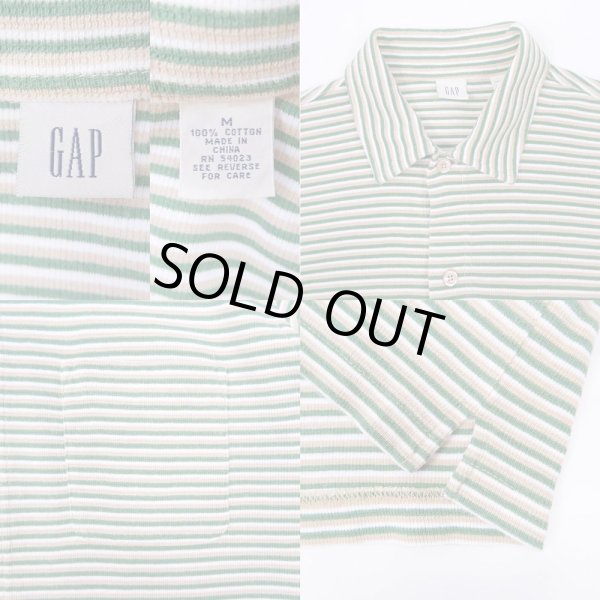 画像3: 90-00's OLD GAP S/S コットンピケシャツ (3)