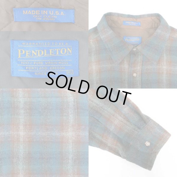 画像3: 00's Pendleton オンブレチェック柄 ウールシャツ "MADE IN USA" (3)