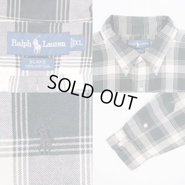 画像3: 90's Polo Ralph Lauren フランネル ボタンダウンシャツ "BLAKE" (3)