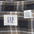 画像2: Early 00's OLD GAP レギュラーカラーシャツ "BLACK Plaid / LINEN × RAYON" (2)