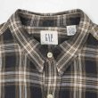 画像3: Early 00's OLD GAP レギュラーカラーシャツ "BLACK Plaid / LINEN × RAYON" (3)