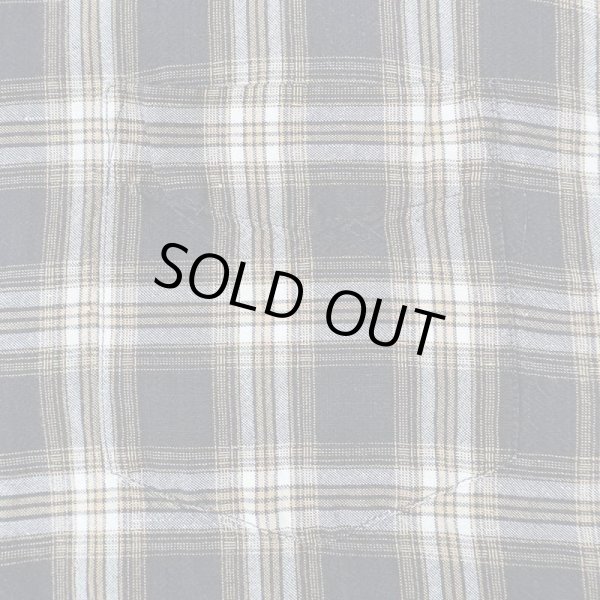 画像4: Early 00's OLD GAP レギュラーカラーシャツ "BLACK Plaid / LINEN × RAYON" (4)