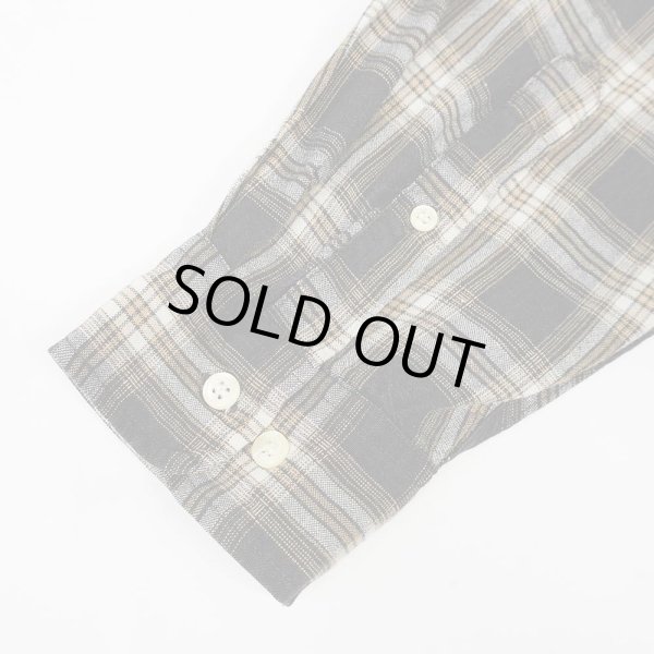 画像5: Early 00's OLD GAP レギュラーカラーシャツ "BLACK Plaid / LINEN × RAYON" (5)