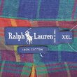 画像2: 90's Polo Ralph Lauren マドラスチェック柄 ボタンダウンシャツ (2)