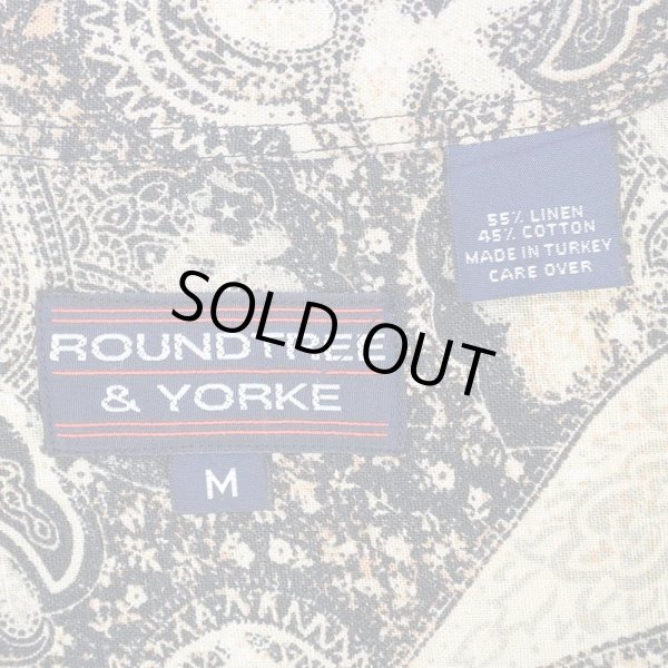 画像2: 90's ROUNDTREE & YORKE 総柄 S/S レギュラーカラーシャツ "Linen×Cotton" (2)
