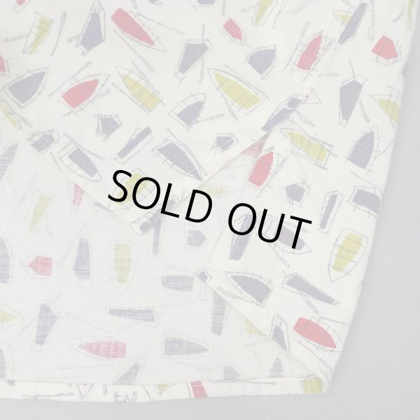 画像4: 90's Eddie Bauer 総柄オープンカラーシャツ "白タグ" (4)