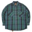 画像1: 90's ST JOHN'S BAY ヘビーネルシャツ "GREEN Plaid" (1)