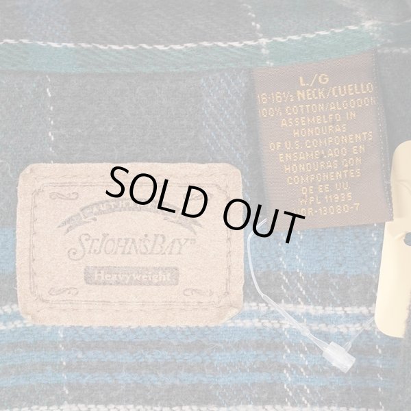 画像2: 90's ST JOHN'S BAY ヘビーネルシャツ "GREEN Plaid" (2)