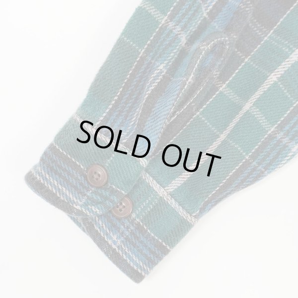 画像4: 90's ST JOHN'S BAY ヘビーネルシャツ "GREEN Plaid" (4)