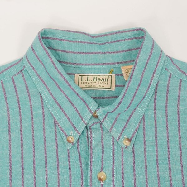 画像3: 90's L.L.Bean ストライプ柄 ボタンダウンシャツ "MADE IN USA" (3)