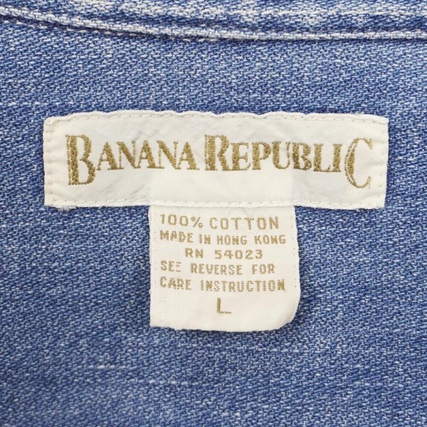 画像2: 90's Banana Republic デニムワークシャツ (2)