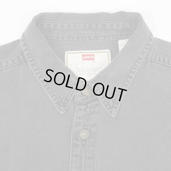 画像4: 90-00's Levi's ブラックデニム ワークシャツ (4)