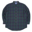 画像1: 90's PENDLETON レギュラーカラー ウールシャツ "MADE IN USA / BLACK WATCH" (1)
