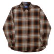 画像1: Pendleton ボタンダウン ウールシャツ “BROWN BASE” (1)