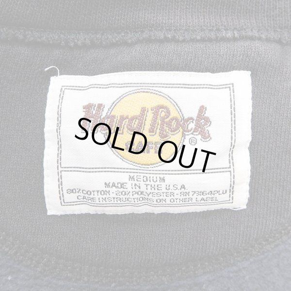画像4: 90's Hard Rock CAFE ロゴ刺繍 スウェットシャツ "MADE IN USA" (4)