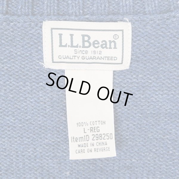 画像2: 00's L.L.Bean コットンニット カーディガン (2)