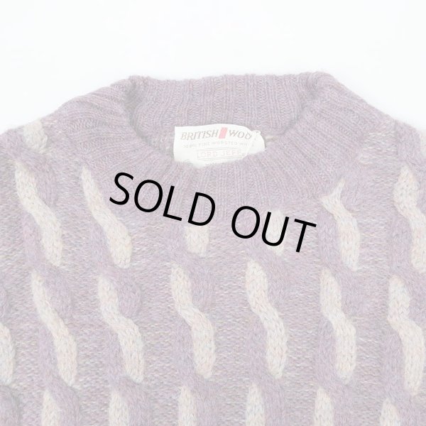 画像3: 80's LORD JEFF ケーブル編み ウールニット “MADE IN USA” (3)