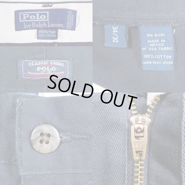 画像3: 90's Polo Ralph Lauren 2タック チノトラウザー "ANDREW PANT / W34 L30" (3)