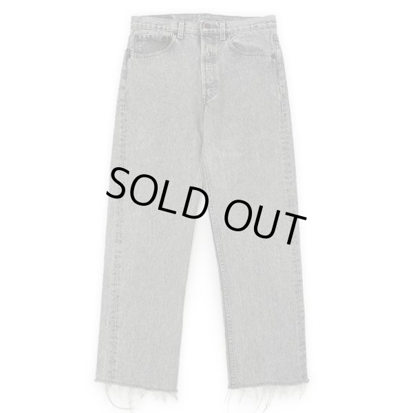 画像1: 90's Levi's 501-0602 ケミカルウォッシュ 先染めブラックデニムパンツ "MADE IN USA" (1)