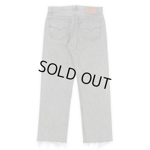 画像2: 90's Levi's 501-0602 ケミカルウォッシュ 先染めブラックデニムパンツ "MADE IN USA" (2)