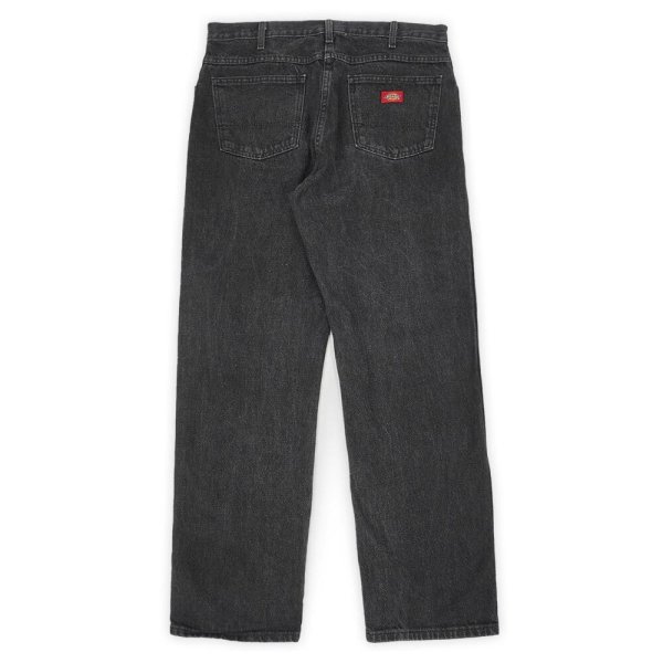 画像2: 00's Dickies 先染めブラックデニムパンツ (2)