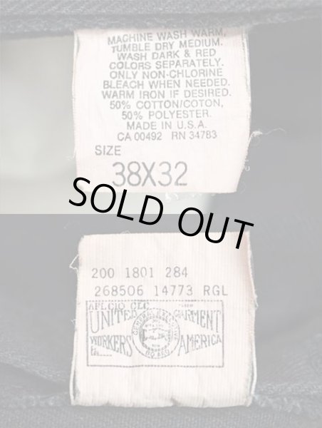 画像3: 80's Lee 200-1801 ツイルパンツ “BLACK / MADE IN USA” (3)