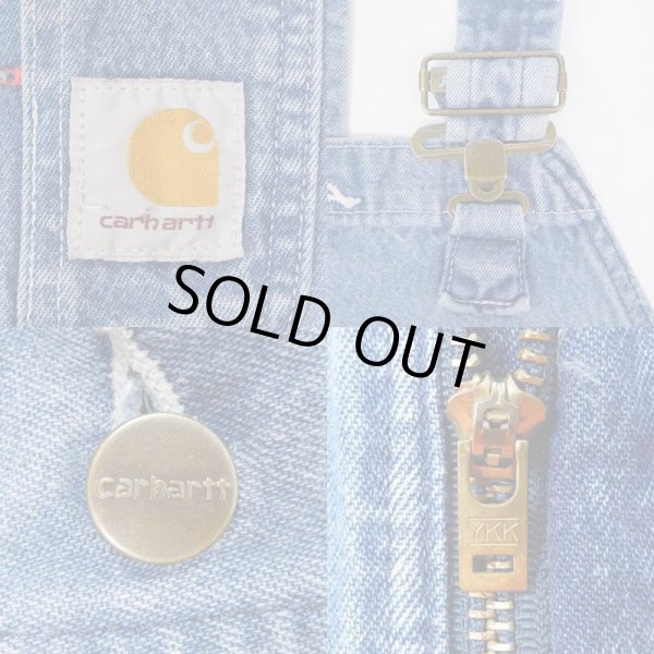 画像4: 90's Carhartt デニムオーバーオール (4)