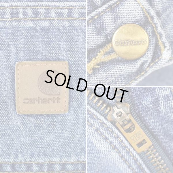 画像4: 00's Carhartt デニムペインターショーツ "W33" (4)