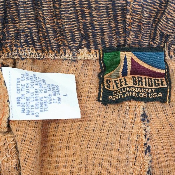 画像3: 90's STEEL BRIDGE ウーブンストライプ ショーツ "ORANGE / MADE IN USA / DEADSTOCK" (3)