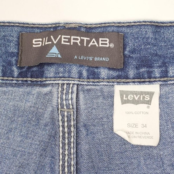 画像3: 00's Levi's SilverTab デニムペインターショーツ (3)