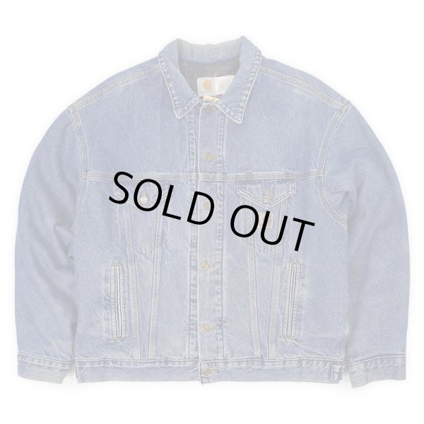 画像1: Late 90's Carhartt デニムトラッカージャケット "J11 DST / MADE IN USA" (1)